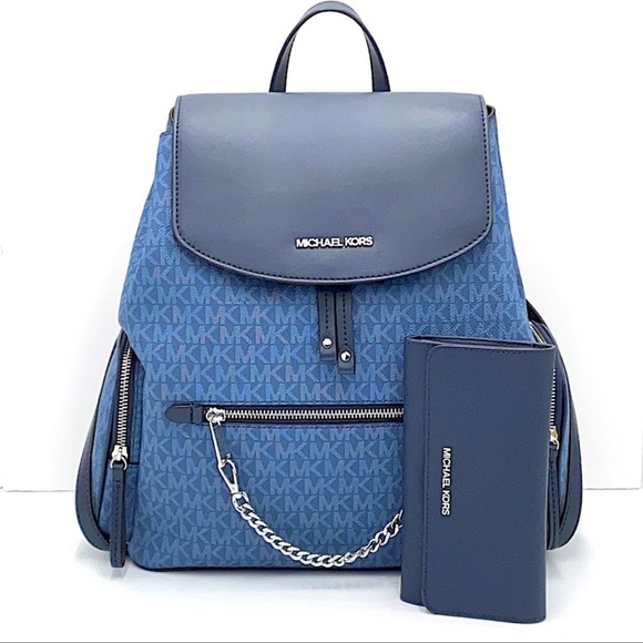 MICHAEL KORS LG CHAIN BACKPACK & SM TZ COINPOUCH - Picture 2 of 16